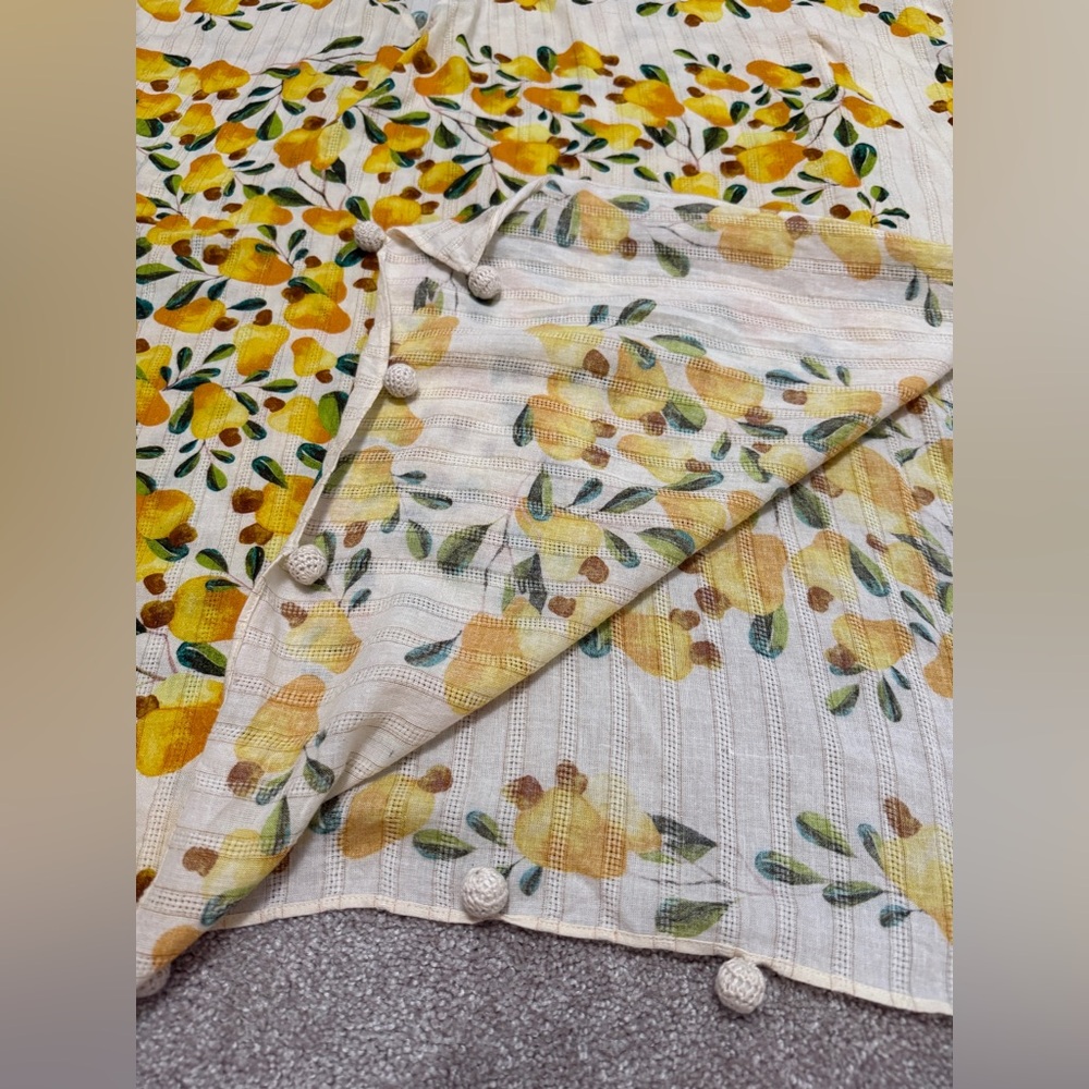 Farm Rio - OFF-WHITE CASHEW SCARF COVERUP DRESS - size Small - EUC - Picture 13 of 16